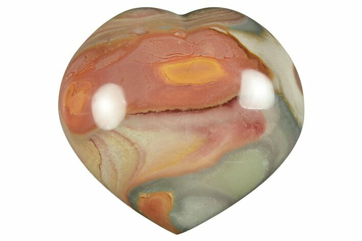 Wide, Polychrome Jasper Heart - Madagascar #246407